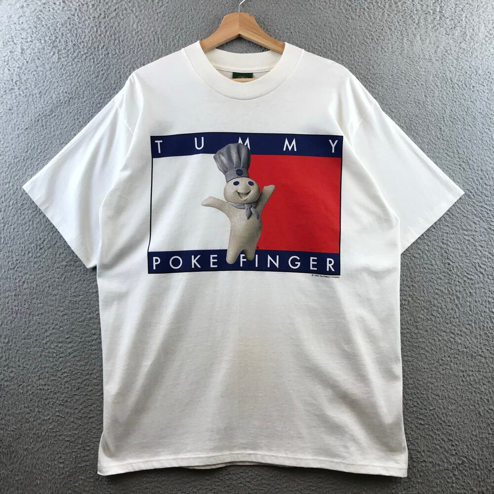 Vintage 1996 Pillsbury Tummy Poke Finger T-Shirt‎ size XL